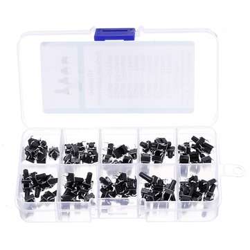 300pcs 10 Models 6x6 Tact Switch Tactile Push Button Switch Kit Height 4.3MM-13MM DIP 4P Micro Switc