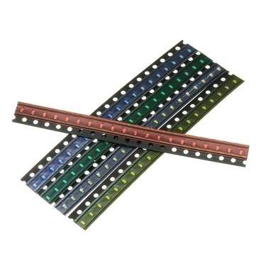 300Pcs 5 Colors 60 Each 0603 LED Diode Assortment SMD LED Diode Kit Green/RED/White/Blue/Yellow