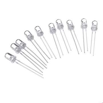 300pcs 5mm LED Diode 5 mm Assorted Kit Clear Warm White Green Red Blue UV Yellow Orange Pink F5 DIP