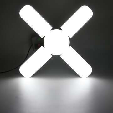300W AC110-265 4+1 Leaves Foldable E27 LED Bulb 6500K Deformable Ceiling Workshop Garage Lamp for Pa