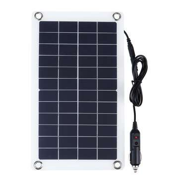 30W 12V Solar Panel Monocrystalline Silicon Battery Charger Kit 0-800MA Silicon