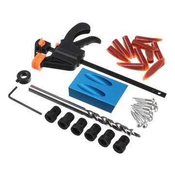 31pcs Woodworking Pocket Hole Jig with Drill Bits and Clamp Woodworking Carpentry Tool
