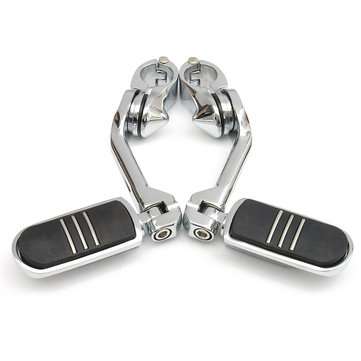 32mm 1.25Inch Adjustable Chrome Rear Foot Pegs Pedals For Harley Davidson