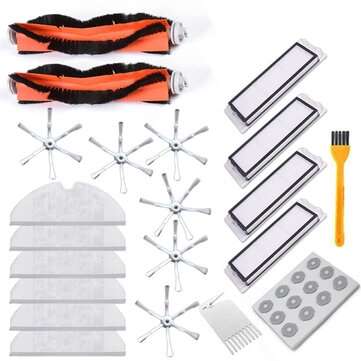 32pcs Vacuum Cleaner Replacement for Xiaomi 1S Roborock Robot S50 S51 S5 MAX S6 Roller Brushes*2 Cle