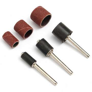 338pcs 1/4 3/8 1/2 Inch Sanding Drum Sleeves Sandpaper Ring Set for 3.175mm Shank Rotary Tool