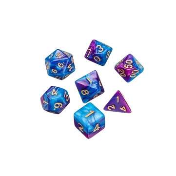 35Pcs Acrylic Polyhedral Dice Set Role Playing Game Dices Gadget for Dungeons Dragons D20 D12 D10 D8