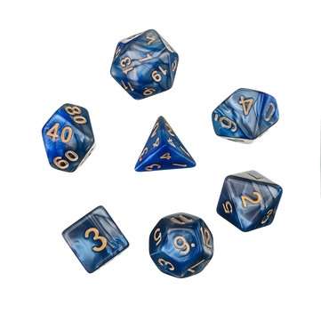 35Pcs Acrylic Polyhedral Dice Set Role Playing Game Dices Gadget for Dungeons Dragons D20 D12 D10 D8
