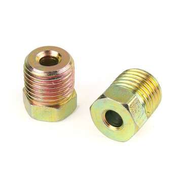 35PCS Brake Line Tube Fitting Kit Nuts For Inverted Flares 3/16`` and 1/4`` Zinc
