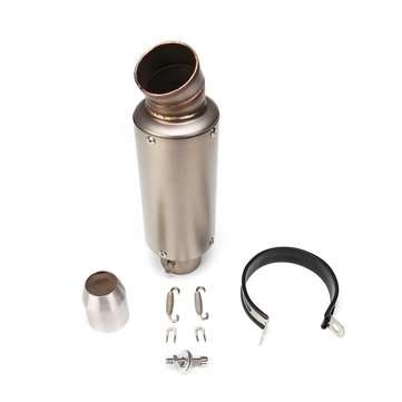 38-51mm Exhaust Muffler Pipe End Silencer Stainless Steel For 125cc-600cc Motorcycle Universal