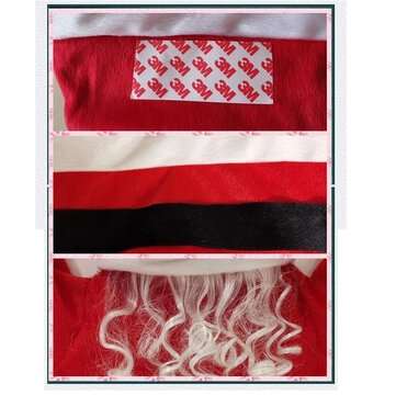 Christmas Hanging Santa Claus Costume Cloth 1.08m Santa Claus Decoration For Indoor Outdoor Windows