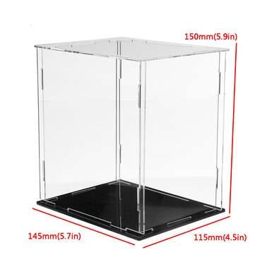 Clear Acrylic Plastic Display Case Perspex Box Dustproof Transparent 4 Type (TYPE: D)