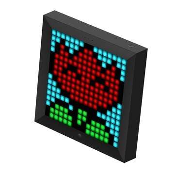 Divoom Pixoo bluetooth Digital Photo Frame Alarm Clock with Pixel Art Programmabl... (COLOR.: BLACK)