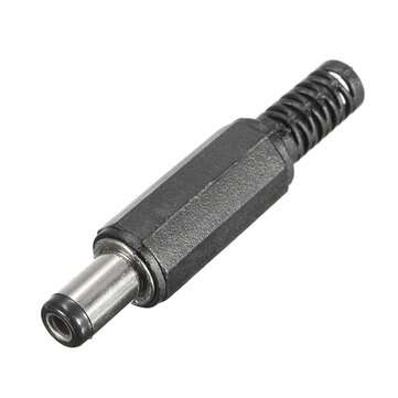 Excellway JP02 10Pcs 5.5x2.1mm DC Power Male Solder Barrel Tip Plug Jack Connector