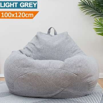 Extra Large Bean Bag Chair Lazy Sofa Cover Indoor Outdoor Game Seat BeanBag (COLOR1: LIGHTGRAY)