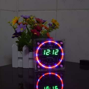 Geekcreit Upgrade DIY EC1515B DS1302 Light Contr... (DESIGN: GREENDIGITALTUBERED&BLUELEDWITHHOUSING)