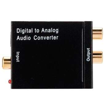 GRWIBEOU Audio Converter Coaxial Optical Fiber Toslink Digital To Jack 3.5 Analog L/R RCA SPDIF Digi