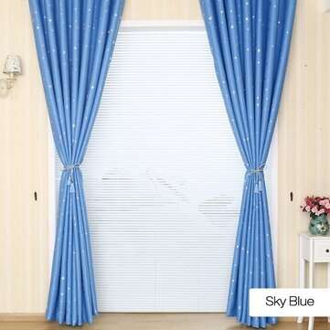 Honana WX-C13 Sky Star Blackout Curtains Thermal In... (COLOR.: SKYBLUE | CURTAIN SIZE: 100CMX250CM)
