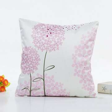 Honana WX-D7 45x45cm Silk Soft Vintage Leaves Flower Throw Pillow Case Waist Cushion ... (STYLE: 02)