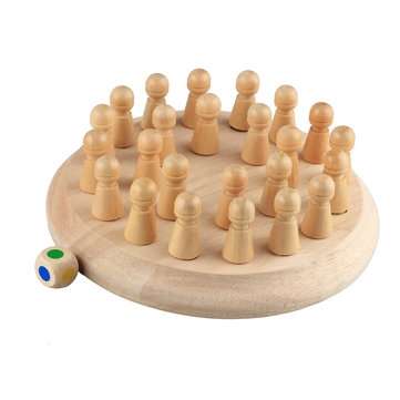 Kids Color Memory Chess Wooden Memory Match Stick Chess Game Jigsaw Puzzle Toy Fun Block Board Game