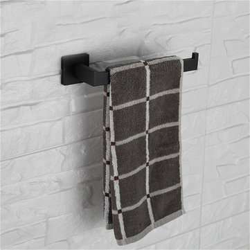 Matte Black Stainless Steel Wall Towel Hook Bathroom Hanger Holder Wall Robe Rails Rack Bar