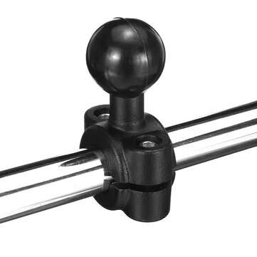 Mini Rail Base with 1" Ball For Motorcycle 0.35" to 0.61" Diameter Handlebar Mount