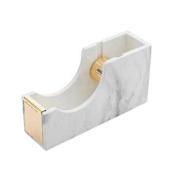 Miwoo MW0092/0710Q Marble Tape Cutter Tools Desktop Adhesive Tape Base Stationery ... (COLOR.: GOLD)