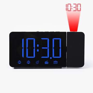 Multi-function 360 Projection Alarm Clock 4 Brightness Adjustment Dual Alarms LCD... (COLOR: BLUE)
