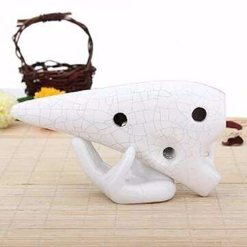 Ocarina Bracket Hand Shape White Ceramics Handle Elegant Decoration Bracket 6 Hole 12 Hole Ocarina S
