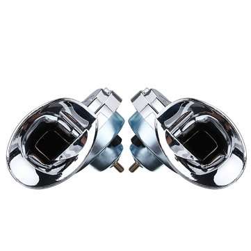 Pair 12V 110dB Chrome Dual Tone Air Snail Horn For Car Van Motorcycle Universal