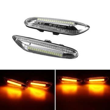 Pair LED Dynamic Side Marker Lights Repeater Turn Indicator Lamps White/Yellow For ... (TYPE: B5PCS)