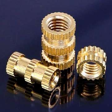 Suleve MXBN6 370Pcs M2 M3 M4 M5 Female Thread Knurled Brass Threaded Insert Embedment Nut Assortment
