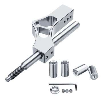 Universal Aluminium Shift Knob Extender Lever Gear Shifter Extension Fit 12 10 8... (COLOR1: SILVER)