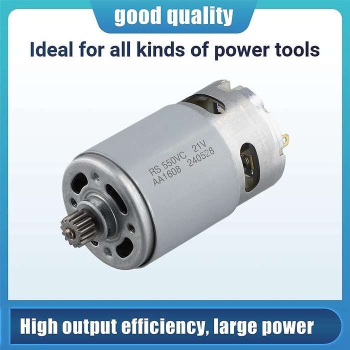 21V RS550 DC Motor 14Teeth 9.5mm Gear for Mini Chain Saw Electric Motor Engine Drill Rechargeable Po