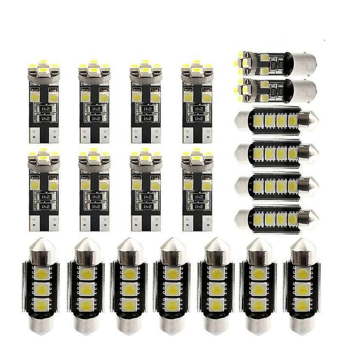 21X Interior LED Reading Dome Light T10 BA9S 5050 Cool White Bulb Bright Replace