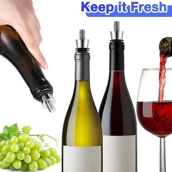 21pcs Bottle Stopper Zinc Alloy Wine Bottle Stopper Kits Ring Wine Topper Reusable Wine Corks Bottle
