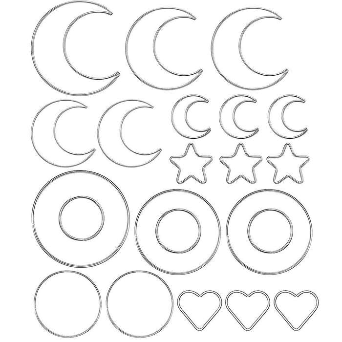 22 Pieces of Dream Catcher Ring Metal Hoop DIY Handicraft Dream Catcher Home Wall Hanging Ring Wreat