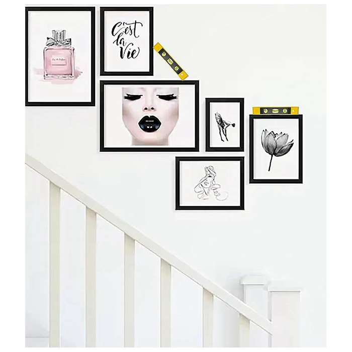 222pcs Picture Hanging Kit, Hammer, Level, Picture Hanger Assortment, Heavy Duty Frame Hooks with Na