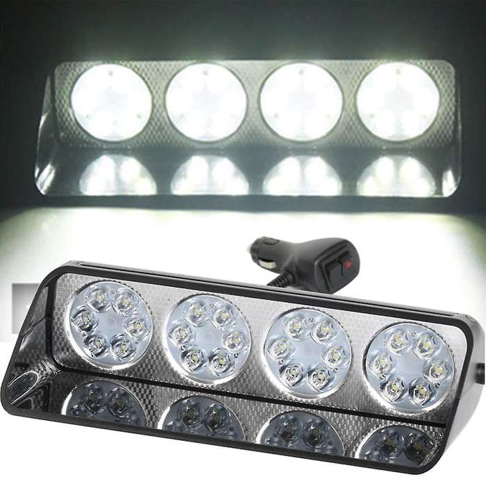 24 Led Emergency Warning Car Truck Dash Windshield Flash Strobe Light, High Intensity 18 Modes with