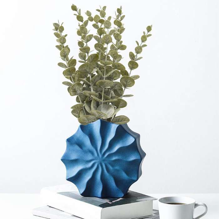 24 Pcs Artificial Eucalyptus Leaf Stem 15 Inch Tall for Faux Eucalyptus Wedding Bouquet Centerpiece