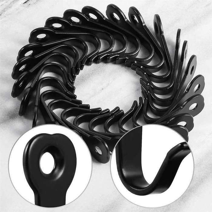 24 Piece Clothes with Screws, Heavy Clothes Hanger , Used for Wall Practical (Black)