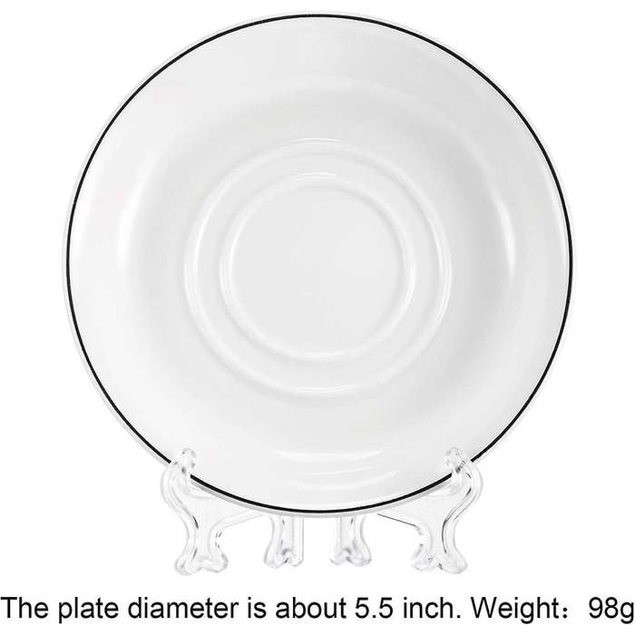 24 Pieces Plastic Easel Plate Display Stands Holders Easel At Weddings, (clear, 4 Inch)