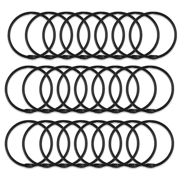 24 Pieces Of Anti-Rust Decorative Shower Curtain Hooks Metal Round Shower Ring Hooks