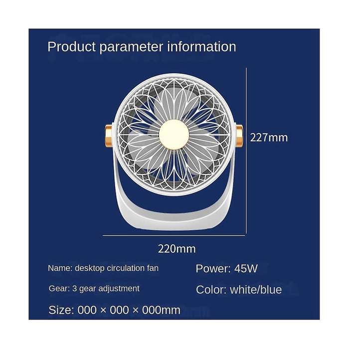 2400mah Table Wall Air Circulation Electric Fan Usb Rechargeable Wall Mountable Cooling Ventilator
