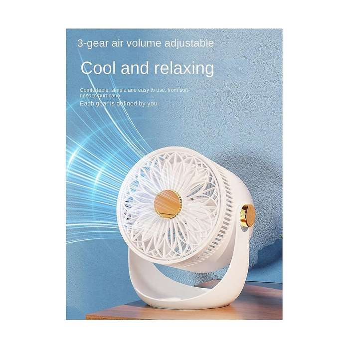 2400mah Table Wall Air Circulation Electric Fan Usb Rechargeable Wall Mountable Cooling Ventilator