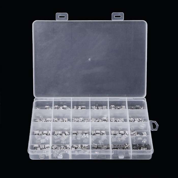 240Pcs - 24 Models Micro-USB Box MINI Android Mobile Phone Charging Accessories Connector Socket Jac