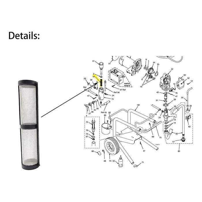 246385 246384 287032 Filter Set for 390 395 490 495 495 595 Sprayer 3 Kinds of Straw Filter Spray P