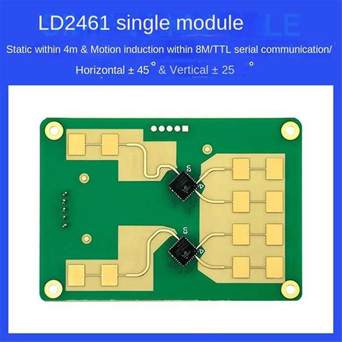 24G 2T4R LD2461 Smart Home Human Presence Distance Tracking Sensor Motion Module HLK-LD2461 for Sma