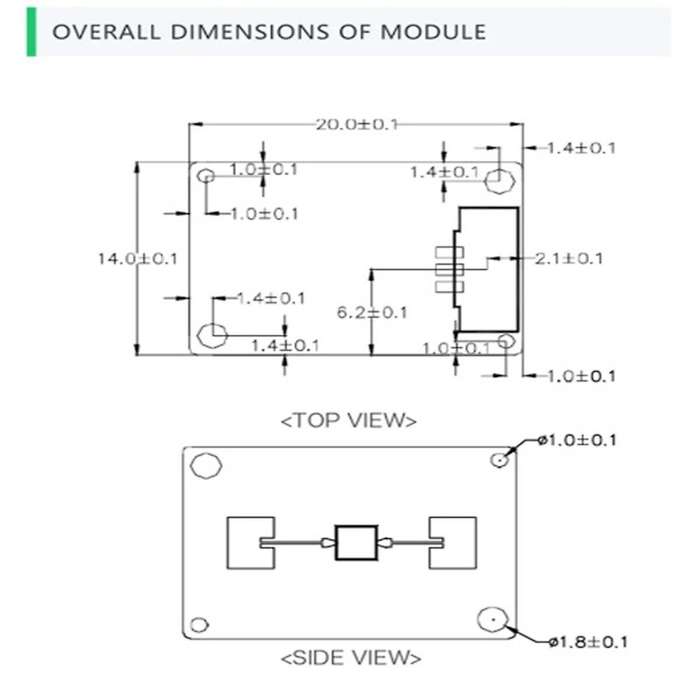 24g Millimeter Wave Radar Sensor Ld116 Intelligent Low Power Human Body Sensor Module Movement Dete