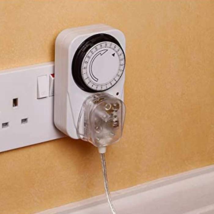 24-Hour Segmented Timer Switch-Energy-Saving Plug Timer Socket Kit-with Programmable Time Controlle