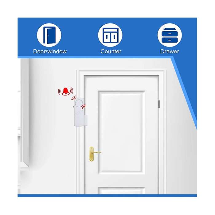 24pcs Door and Window Alarm Electronic Alarm Window Alarm Sensor Anti-burglary Window Security Alarm